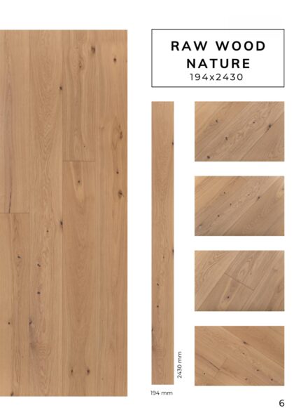 RAW WOOD NATURE flooring sample with detailed surface texture by Flooring Fanatics Slovenia