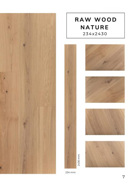 RAW WOOD NATURE flooring sample with authentic surface details by Flooring Fanatics Slovenia
