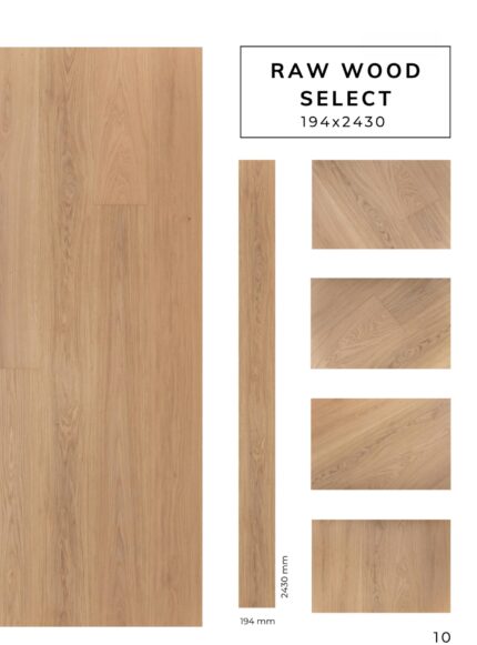 RAW WOOD SELECT flooring sample with detailed surface texture by Flooring Fanatics Slovenia