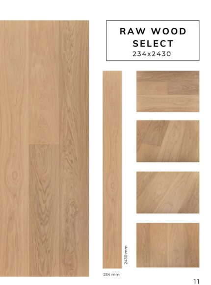 RAW WOOD SELECT flooring sample with realistic surface details by Flooring Fanatics Slovenia