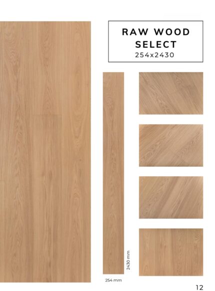 RAW WOOD SELECT flooring sample with refined surface texture by Flooring Fanatics Slovenia