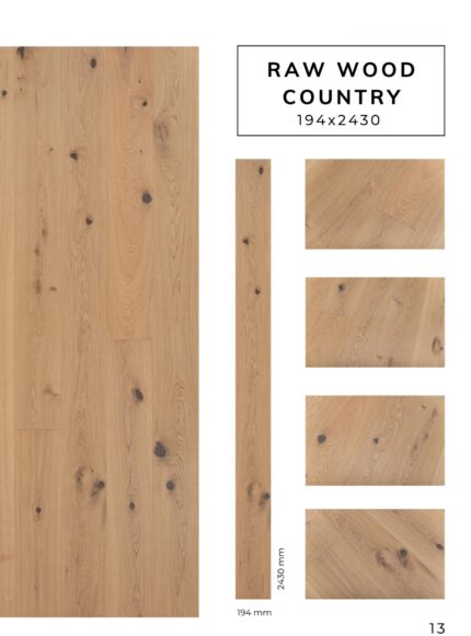 RAW WOOD COUNTRY flooring sample with detailed surface finish by Flooring Fanatics Slovenia
