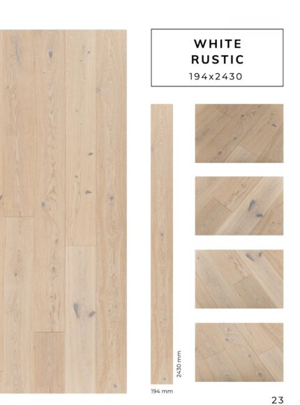 WHITE RUSTIC flooring sample with detailed surface texture by Flooring Fanatics Slovenia