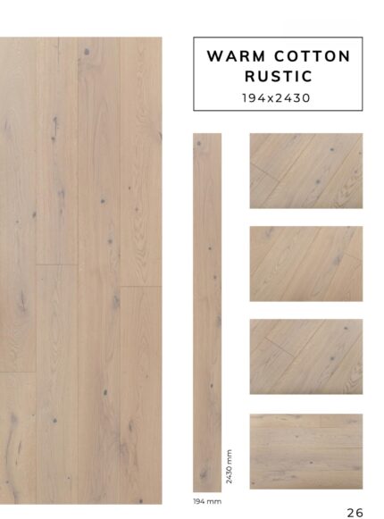 WARM COTTON RUSTIC flooring sample with detailed surface texture by Flooring Fanatics Slovenia