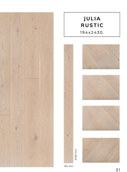 JULIA RUSTIC flooring sample with detailed surface texture by Flooring Fanatics Slovenia