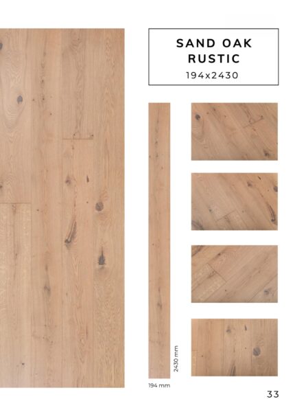 SAND OAK RUSTIC flooring sample with detailed surface texture by Flooring Fanatics Slovenia