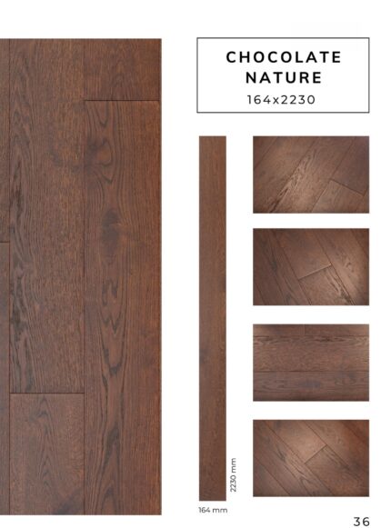 CHOCOLATE NATURE flooring sample with detailed surface texture by Flooring Fanatics Slovenia
