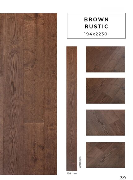 BROWN RUSTIC flooring sample with detailed surface texture by Flooring Fanatics Slovenia