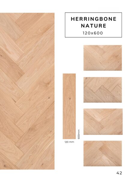 HERRINGBONE NATURE flooring pattern sample by Flooring Fanatics Slovenia