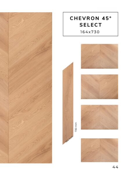 CHEVRON 45° SELECT flooring pattern sample by Flooring Fanatics Slovenia