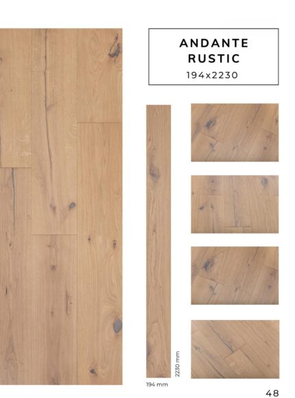 ANDANTE RUSTIC flooring sample with premium surface texture by Flooring Fanatics Slovenia
