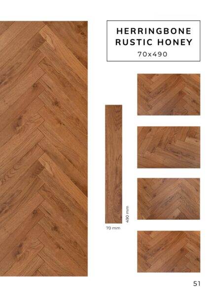 HERRINGBONE RUSTIC HONEY flooring sample featuring premium herringbone pattern by Flooring Fanatics Slovenia