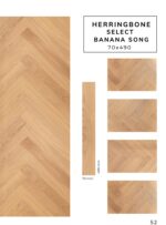 HERRINGBONE SELECT BANANA SONG flooring sample with premium herringbone pattern by Flooring Fanatics Slovenia