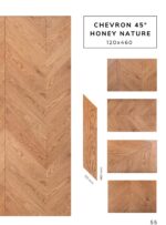 CHEVRON 45° HONEY NATURE flooring sample with elegant geometric pattern by Flooring Fanatics Slovenia
